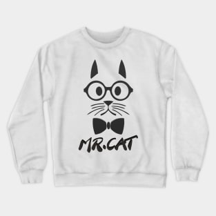 Black Mr Cat Crewneck Sweatshirt